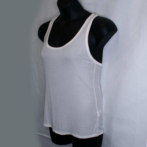NEW Fabletics Jess Racerback Tank Top Womens Large L Cream Soft Ribbed JJ15X - Picture 3 of 6